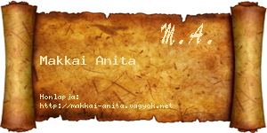 Makkai Anita névjegykártya